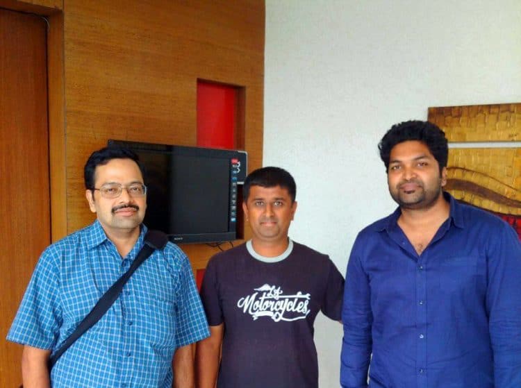 With Phani (right) and Vijay (centre).